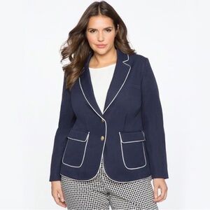 Eloquii Quinn Blazer With Piping Size 24